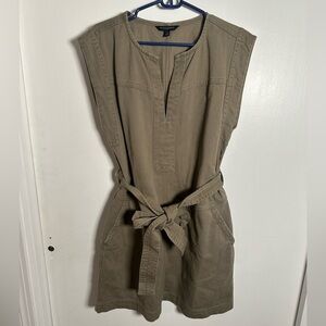 Banana Republic Utility Cotton Sleeveless Dress – Women’s Small, Light Khaki